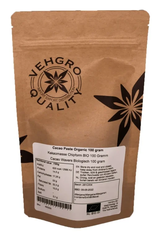 Cacao Pasta Wafers Biologisch