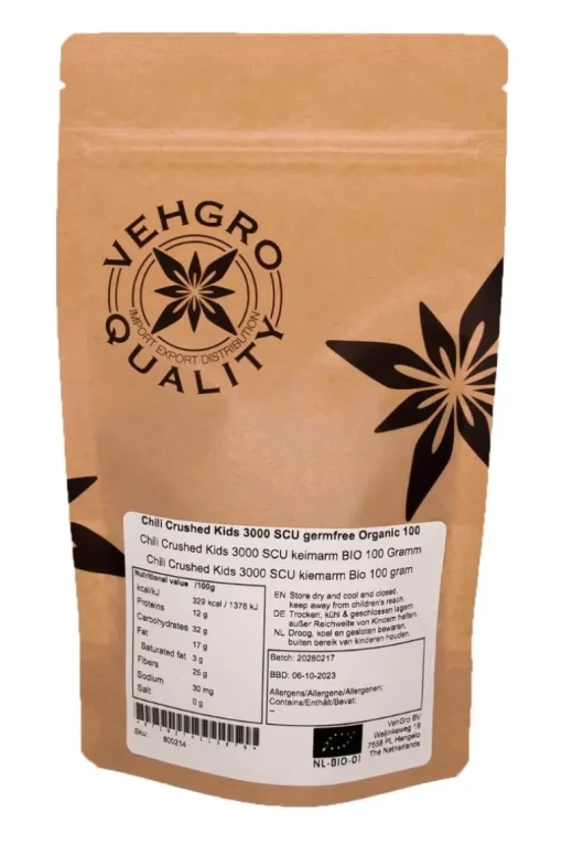 Chili Crushed Kids 3000 SHU kiemarm Biologisch