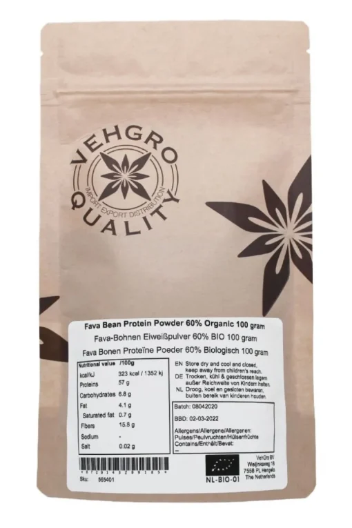 Fava Bonen Eiwit Poeder Biologisch (60% Proteïne)