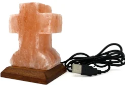Himalaya Zoutlamp Kruis gekleurd licht