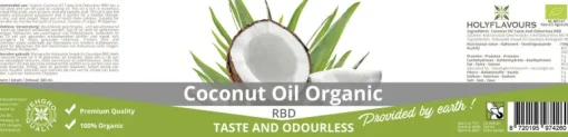 Holyflavours Kokosolie RBD Biologisch 500 ml