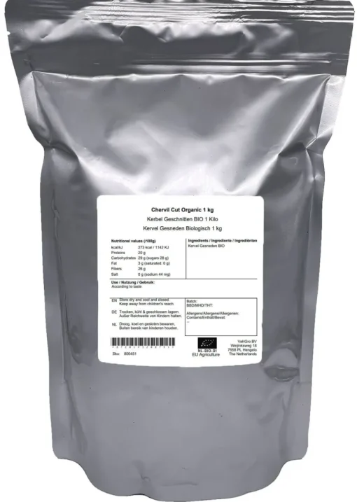 Kervel Gesneden 1-3 mm Biologisch