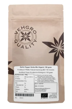 Knoflook Peper Kruidenmix Biologisch