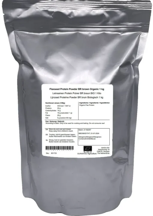 Lijnzaad Eiwit Poeder Bruin Biologisch (30% Proteïne)