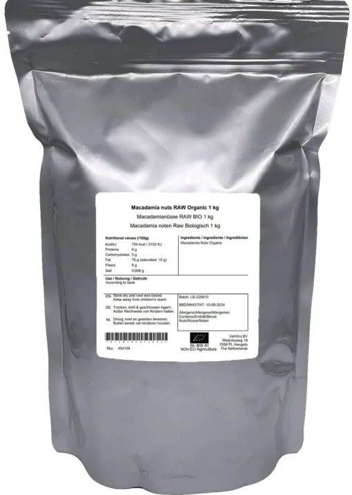 Macadamia noten Raw Biologisch