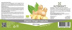 Nutrikraft - Gember Capsules 500mg Biologisch