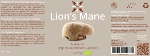 Nutrikraft - Pruikzwam (Lion's Mane) Capsules Biologisch