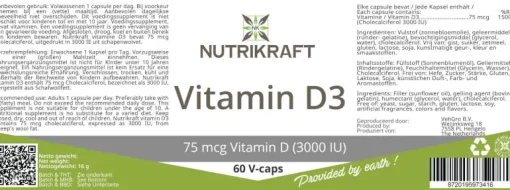 Nutrikraft - Vitamine D3 (3000 IE)