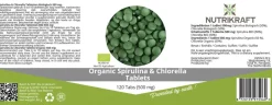 Nutrikraft Chlorella Spirulina Tabs 500mg Biologisch