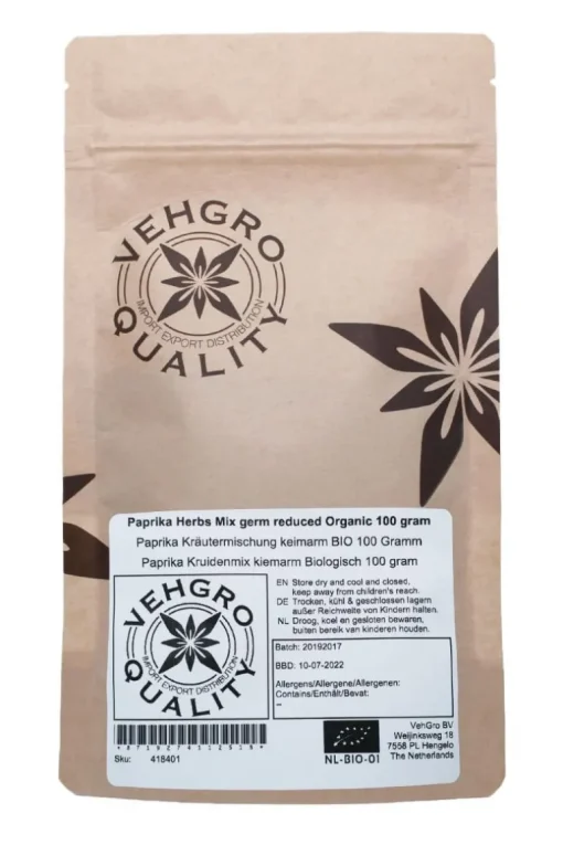 Paprika Kruidenmix kiemarm Biologisch