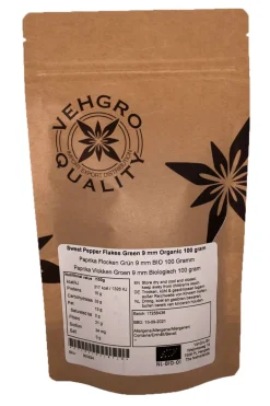 Paprika Vlokken Groen 9 mm BIO